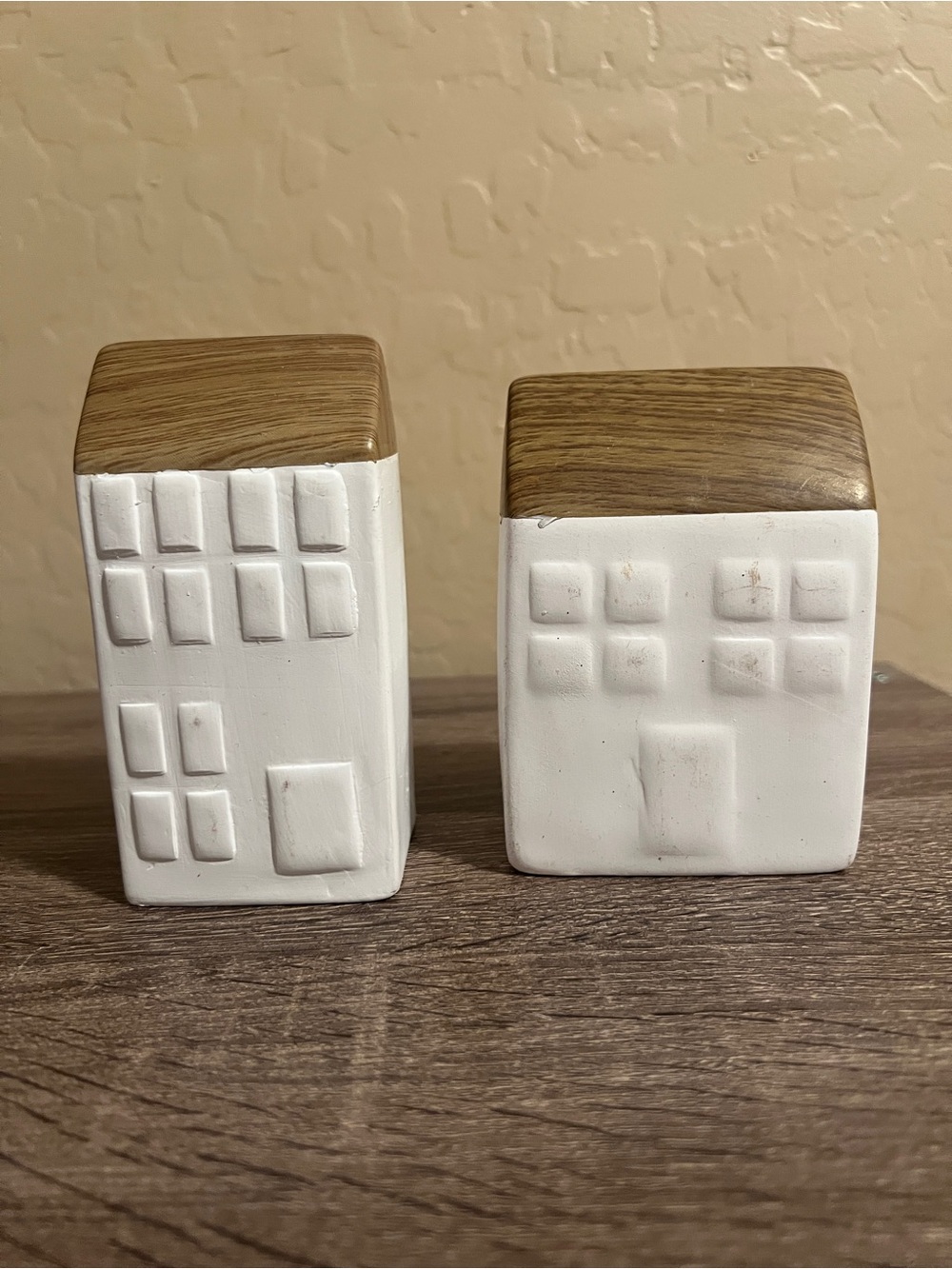 Target Bullseye Ceramic Houses White Brown Paintable DIY NWT